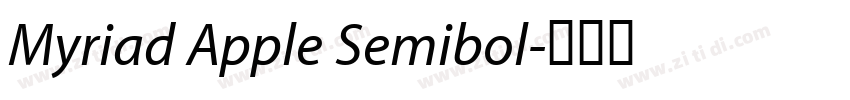 Myriad Apple Semibol字体转换